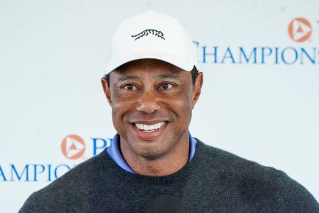 December 20, 2024, Orlando, Florida, USA: Tiger Woods speaks to the media after his pro-am round at the PNC Championship Pro-Am at the Ritz-Carlton Golf Club. Orlando USA - ZUMAw109 20241220_fap_w109_001 Copyright: xDebbyxWongx
