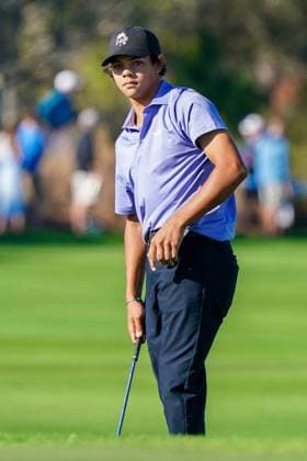 December 20, 2024, Orlando, Florida, USA: Charlie Woods approaches the 18th green at the PNC Championship Pro-Am at the Ritz-Carlton Golf Club. Orlando USA - ZUMAw109 20241220_fap_w109_007 Copyright: xDebbyxWongx