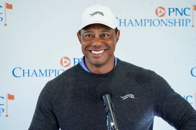 December 20, 2024, Orlando, Florida, USA: Tiger Woods speaks to the media after the PNC Championship Pro-Am at the Ritz-Carlton Golf Club. Orlando USA - ZUMAw109 20241220_fap_w109_014 Copyright: xDebbyxWongx