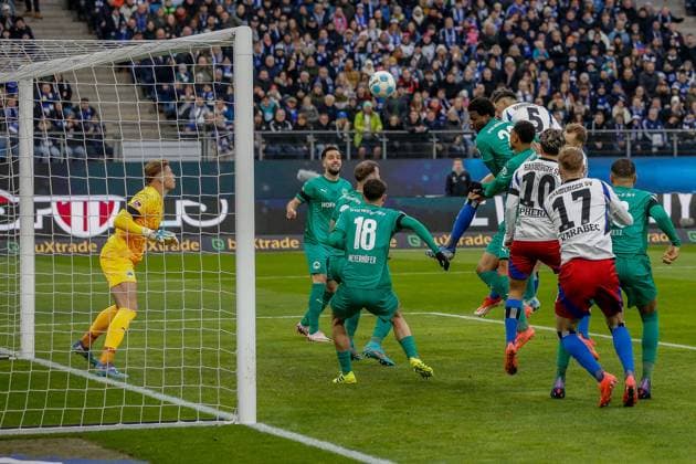 1 0 Dennis Hadzikadunic HSV 42 Moritz Schulze 23 Gideon Jung Fuerth Germany , Hamburg , Volksparkstadion , Football , 2 Bundesliga , Hamburger SV SpVgg Greuther Fürth