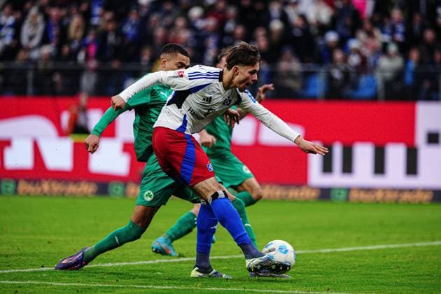Goal for 5 0 Otto Stange Hamburger SV, 49 GER, Hamburger SV vs SpVgg Greuther Fuerth, Football, 2 Bundesliga, Matchday 17, Season 2024 2025, 21 12 2024 DFL REGULATIONS PROHIBIT ANY USE OF PHOTOGRAPHS AS IMAGE SEQUENCES AND OR QUASI VIDEO GER, Hamburger SV vs SpVgg Greuther Fuerth, Football, 2 Bundesliga, Matchday 17, Season 2024 2025, 21 12 2024 Hamburg Copyright: xEibner-Pressefoto MarcelxvonxFehrnx EP_MFN
