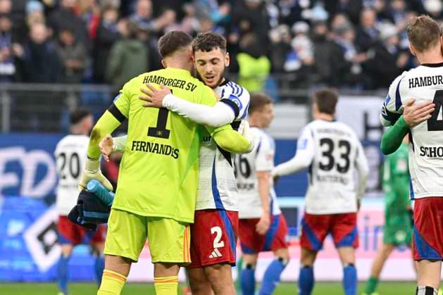 GER 2 FBL,, Hamburger SV vs SpVgg Greuther Fürth 21 12 2024, Volksparkstadion, Hamburg, GER 2 FBL, Hamburger SV vs SpVgg Greuther Fürth in the picture the HSV team cheers about the victory nordphotoxGmbH xWitke nph00002