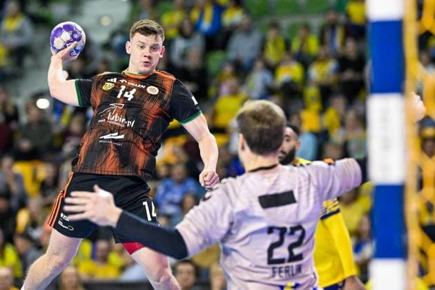 21.12.2024 KIELCE UL. BOCZNA ( POLAND ) PILKA RECZNA ( HANDBALL ) ORLEN SUPERLIGA MEZCZYZN SEZON 2024 2025 LIGA POLSKA ( SUPERLEAGUE MEN S POLISH LEAGUE ) MECZ INDUSTRIA KIELCE - MKS ZAGLEBIE LUBIN ( GAME ) NZ JAN CZUWARA KLEMEN FERLIN FOTO MICHAL STANCZYK CYFRASPORT NEWSPIX.PL --- Newspix.pl POLAND OUT!  20241221CSMS0012