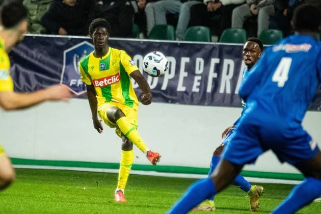FOOTBALL : Drancy vs FC Nantes - Coupe de France - 32e de Finale - 21 12 2024 Herba Guirassy (FC NANTES) Saint OuenFrance  Copyright: xBaptistexAutissierx