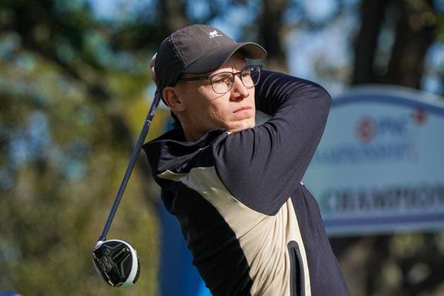 December 21, 2024, Orlando, Florida, USA: Jason Langer tees off the first hole during the first round of the PNC Championship at the Ritz-Carlton Golf Club. Orlando USA - ZUMAw109 20241221_fap_w109_008 Copyright: xDebbyxWongx