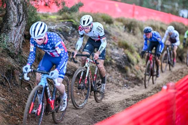 UCI World Cup Zonhoven ZONHOVEN, BELGIUM - DECEMBER 22 : Menut David (FRA) of As Bike Racing in action pictured during the UCI Zonhoven World Cup on December 22, 2024 in Zonhoven, Belgium, 22 12 2024 Zonhoven Belgium  Copyright: xBillyxCeustersx