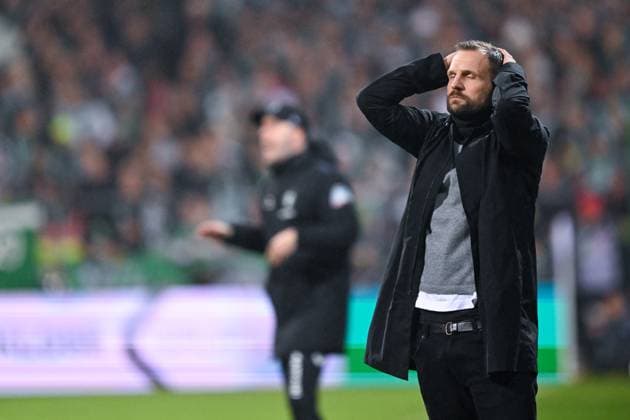 1 Bundesliga SV Werder Bremen 1 FC Union Berlin on 21 12 2024 at Weserstadion in Bremen Coach Bo Svensson Union Berlin dissatisfied, disappointed, disappointed, dejected MT