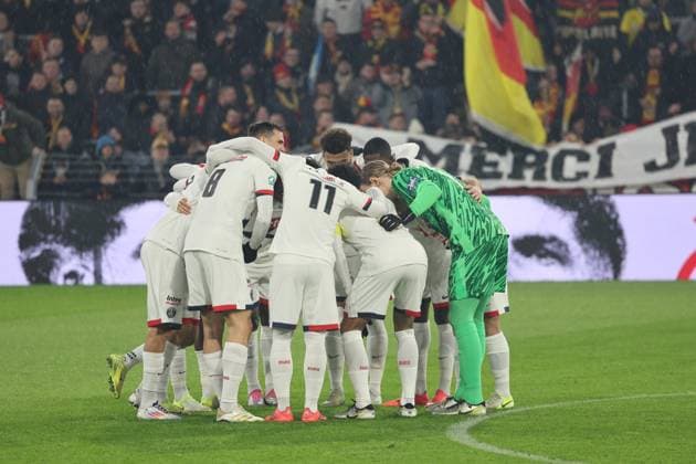 FOOTBALL : RC Lens vs Paris Saint-Germain - Coupe de France 32e de finale - 22 12 2024 Equipe du PSG lors du match RC Lens - Paris Saint-Germain, Coupe de France 32e de finale, stade Bollaert-Delelis, le 22 dÃ cembre 2024  Copyright: xLaurentxSANSONx xPsnewZx