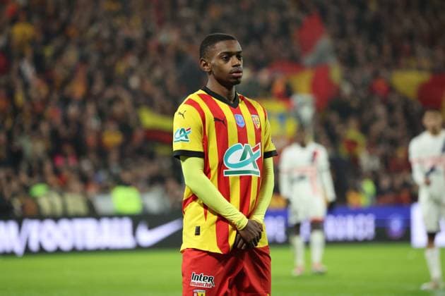 FOOTBALL : RC Lens vs Paris Saint-Germain - Coupe de France 32e de finale - 22 12 2024 David PEREIRA DA COSTA (RC Lens) lors du match RC Lens - Paris Saint-Germain, Coupe de France 32e de finale, stade Bollaert-Delelis, le 22 dÃ cembre 2024  Copyright: xLaurentxSANSONx xPsnewZx