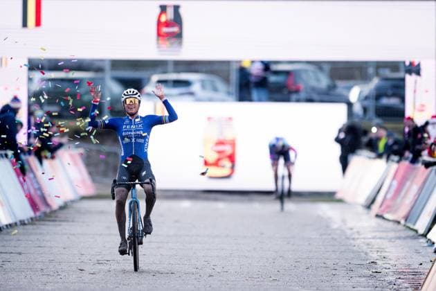 UCI Cyclocross World Cup Zonhoven 2024 ZONHOVEN, BELGIUM - DECEMBER 22 : Alvarado Ceylin Del Carmen (NED) of Fenix - Deceuninck on the podium pictured during the UCI Zonhoven World Cup on December 22, 2024 in Zonhoven, Belgium, 22 12 2024 Zonhoven Belgium  Copyright: xBcex