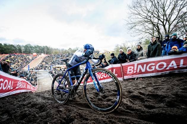 UCI Cyclocross World Cup Zonhoven 2024 ZONHOVEN, BELGIUM - DECEMBER 22 : Nys Thibau (BEL) of Baloise Trek Lions in action pictured during the UCI Zonhoven World Cup on December 22, 2024 in Zonhoven, Belgium, 22 12 2024 Zonhoven Belgium  Copyright: xBcex