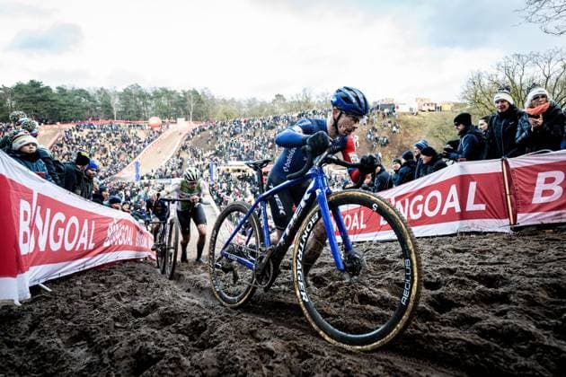 UCI Cyclocross World Cup Zonhoven 2024 ZONHOVEN, BELGIUM - DECEMBER 22 : Van Der Haar Lars (NED) of Baloise Trek Lions in action pictured during the UCI Zonhoven World Cup on December 22, 2024 in Zonhoven, Belgium, 22 12 2024 Zonhoven Belgium  Copyright: xBcex
