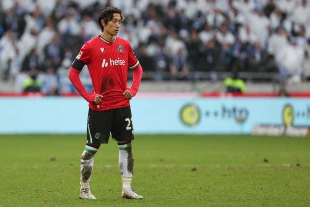 2 Bundesliga Hannover 06 Hertha BSC Berlin on 22 12 2024 at the HDI Arena in Hannover Sei Muroya Hannover 21 dissatisfied, disappointed, disappointed, dejected MH