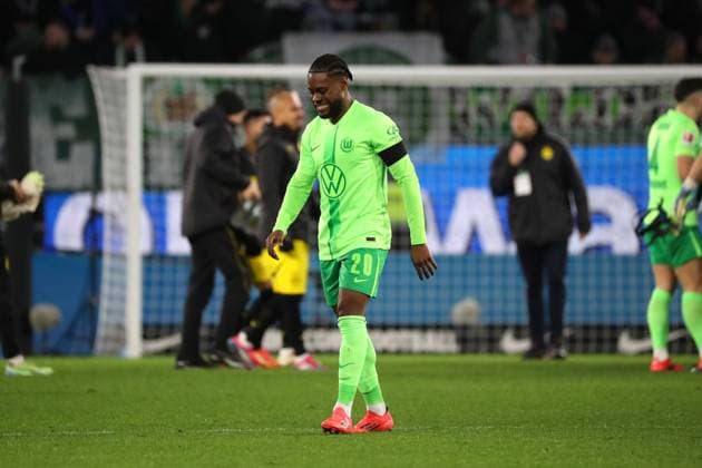 VfL vs Dortmund, 1 BL Wolfsburg, 22 12 2024, FOOTBALL VfL Wolfsburg vs BVB Borussia Dortmund, 1 BL, Season 2024 25 End of match, Ridle Baku VfL Wolfsburg Wolfsburg