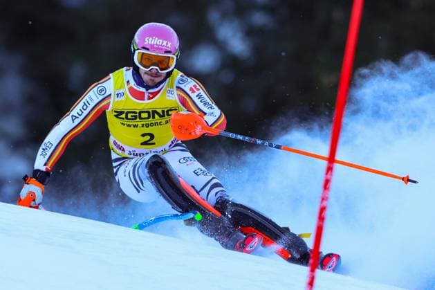 Bilder des Jahres 2024, Sport 12 Dezember Sport Themen der Woche KW52 Sport Bilder des Tages ALPINE SKIING - FIS WC Alta Badia ALTA BADIA,ITALY,23.DEC.24 - ALPINE SKIING - FIS World Cup, slalom, men. Image shows Linus Strasser (GER).  GEPAxpictures xMathiasxMandl