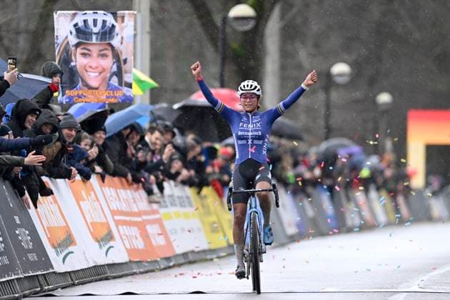 2024 Superprestige Cyclocross Mol MOL, BELGIUM - DECEMBER 23 : Alvarado Ceylin Del Carmen (NED) of Alpecin-Deceuninck wins during the 5th leg of the women elite 2024 - 2025 Telenet Superprestige cyclocross race of Mol on December 23, 2024 in Mol, Belgium, 23 12 2024 Mol Belgium  Copyright: xNicoxVereeckenx
