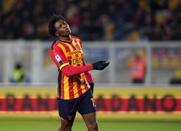 Lecce v SS Lazio - Serie A Patrick Dorgu of US Lecce is in action during the Serie A match between Lecce and SS Lazio in Lecce, Italy, on December 21, 2024. Lecce Italy  Copyright: xGabrielexMaricchiolox originalFilename:maricchiolo-leccevss241221_np29q.jpg