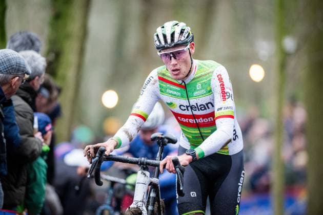 Belgian Joran Wyseure pictured in action during the men s elite race of the World Cup cyclocross cycling event in Gavere on Thursday 26 December 2024, stage 7 (out of 12) of the UCI World Cup competition. JASPERxJACOBS  x109192576x