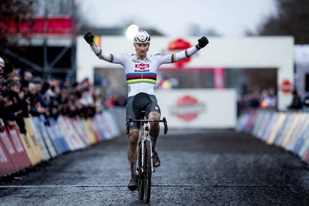 UCI Cyclocross World Cup Gavere 2024 GAVERE, BELGIUM - DECEMBER 26 : Van Der Poel Mathieu (NED) of Alpecin-Deceuninck wins during the 7th leg of the UCI Cyclocross World Cup series 2024-2025 for Men Elite in Gavere, Belgium, 26 12 2024 Gavere Belgium  Copyright: xBcex