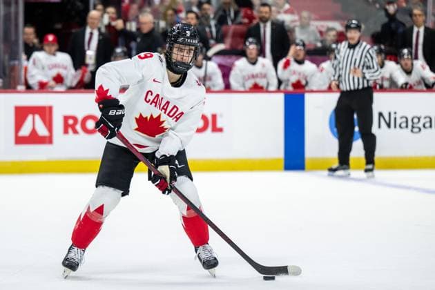 241226 Gavin McKenna of Canada during the 2025 IIHF World Junior Championship game between Finland and Canada on December 26, 2024 in Ottawa Photo Mathias Bergeld BILDBYRAN kod MB MB1026 ishockey ice hockey jvm junior vm u20 2025 iihf world junior championship world juniors finland canada kanada 1 bbeng  Copyright: MATHIASxBERGELD BB241226MB148