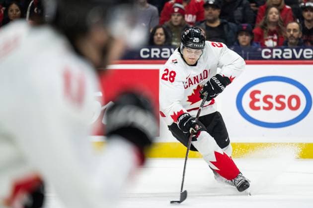 241226 Mathieu Cataford of Canada during the 2025 IIHF World Junior Championship game between Finland and Canada on December 26, 2024 in Ottawa Photo Mathias Bergeld BILDBYRAN kod MB MB1026 ishockey ice hockey jvm junior vm u20 2025 iihf world junior championship world juniors finland canada kanada 1 bbeng  Copyright: MATHIASxBERGELD BB241226MB169