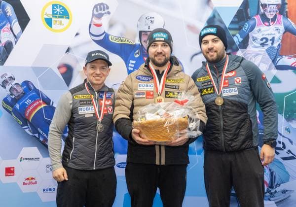 Luge, WC Innsbruck-Igls, award ceremony