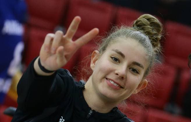 Stuttgart , Volleyball Bundesliga Frauen, Allianz MTV Stuttgart vs VfB Suhl , Pia Kästner ( Stgt )