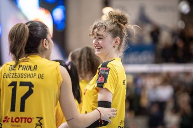 Leandra Rixa Negri VfB Suhl LOTTO Thueringen, 16 GER, Allianz MTV Stuttgart VfB Suhl LOTTO Thueringen, Volleyball Bundesliga, VBL, 2024 2025 season, 28 12 2024 GER, Allianz MTV Stuttgart VfB Suhl LOTTO Thueringen, Volleyball Bundesliga, VBL, 2024 2025 season, 28 12 2024 Stuttgart Copyright: xSandyxDinkelackerx EP_SDR