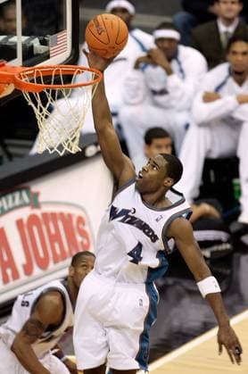 Washington Wizards Antawn Jamison (4) shown during their game against the Charlotte Bobcats played at the Verizon Center in Washington, D.C., Friday night, December 1, 2006. (Harry E. Walker MCT) WASHINGTON DC USA EDITORIAL USE ONLY Copyright: xMcClatchy-TribunexPhotoxServicex 1037910 HARRYxE.xWALKERx krtphotoslive238223