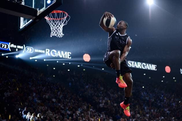 Bilder des Jahres 2024, Sport 12 Dezember Sport Themen der Woche KW52 Sport Bilder des Tages BASKET : All Star Game LNB 2024 - Paris - 29 12 2024 Ike Nwamu ( Dunk Contest ) during the LNB match between All Star France vs All Star Monde at Accor Arena on December 29, 2024 in Paris, France. ( Photo by Dante Badano PsnewZ ) - ParisFrance  Copyright: xDantexBadanox