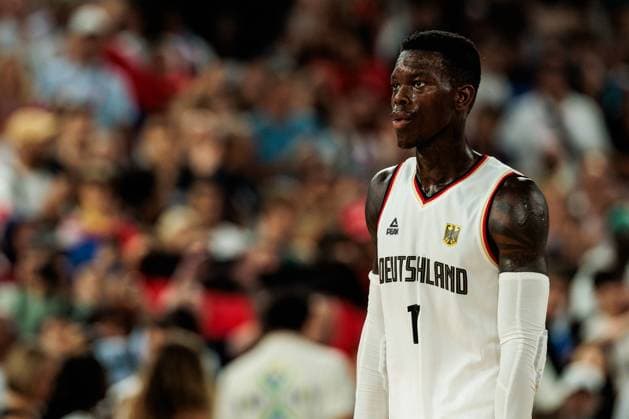 FRA, Paris, Olympic Games Paris 2024, 10 08 2024, Basketball Men 3rd place match Germany Serbia Bercy Arena Dennis Schröder Germany, 17 frustrated, dejected, sad after the defeat Copyright: HMBxMedia SteffiexWunderl