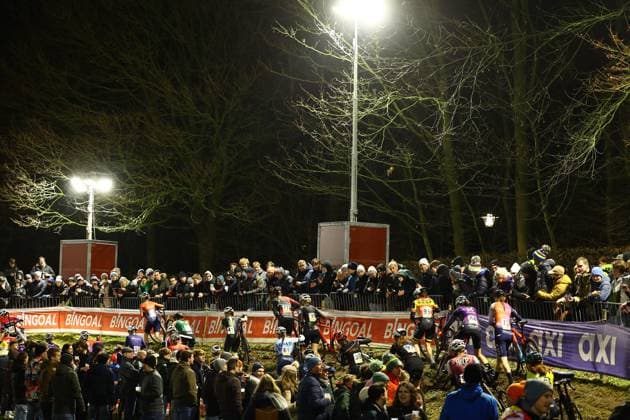 Riders pictured in action during the women elite race of Diegem Cross cyclocross cycling event, Monday 30 December 2024 in Diegem, stage 6 8 in the Superprestige cyclocross cycling competition. DAVIDxPINTENS  x109382178x