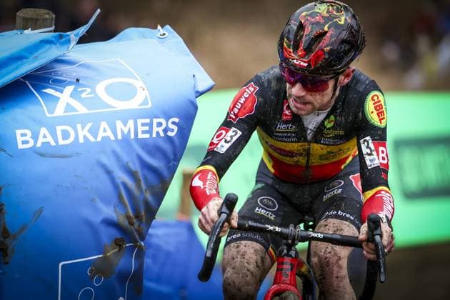 Belgian Eli Iserbyt pictured in action during the men s elite race of the GP Sven Nys cyclocross cycling event on Wednesday 01 January 2025 in Baal, stage 5 8 in the X2O Badkamers Trofee Veldrijden competition. DAVIDxPINTENS  x109479157x