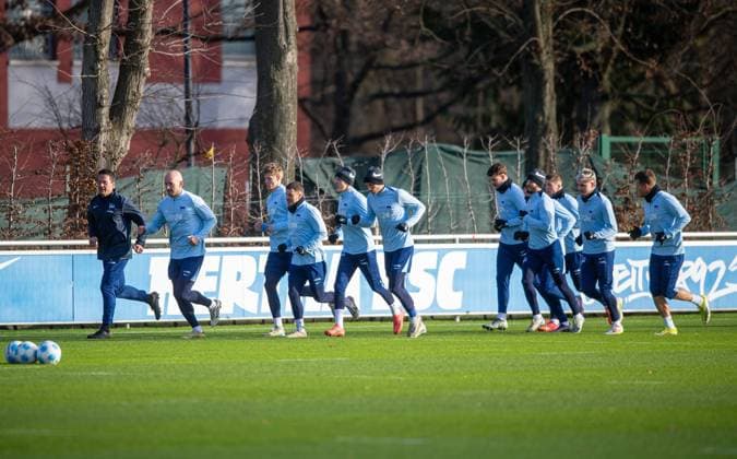Soccer, Men, Season 2024 25, 2 Bundesliga, Hertha BSC, Training, Overview, 02 01 2025, Copyright: xSebastianxRäppold MatthiasxKochx