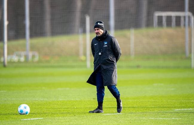 Soccer, Men, Season 2024 25, 2 Bundesliga, Hertha BSC, Training, Coach Cristian Fiel Hertha BSC , 02 01 2025, Copyright: xSebastianxRäppold MatthiasxKochx
