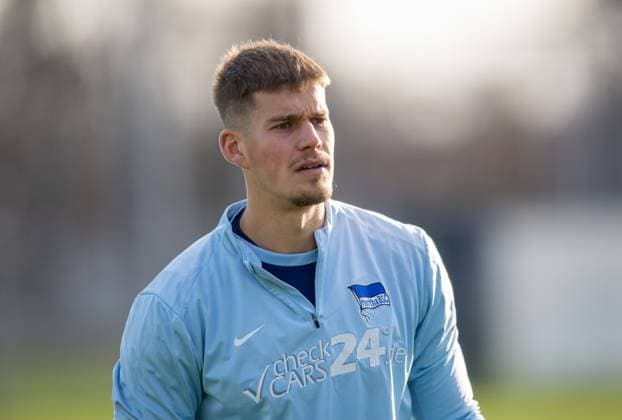 Soccer, Men, Season 2024 25, 2 Bundesliga, Hertha BSC, Training, Goalkeeper Dennis Smarsch Hertha BSC , 02 01 2025, Copyright: xSebastianxRäppold MatthiasxKochx