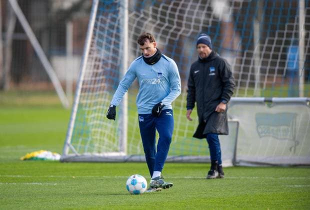 Fussball, Herren, Saison 2024 25, 2. Bundesliga, Hertha BSC, Training, Pascal Klemens (Hertha BSC), 02.01. 2025, Copyright: xSebastianxRäppold MatthiasxKochx