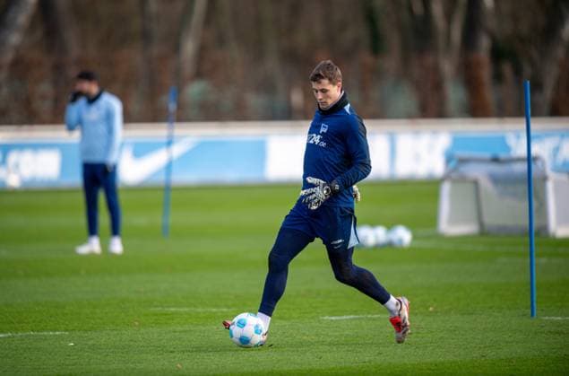 Fussball, Herren, Saison 2024 25, 2. Bundesliga, Hertha BSC, Training, Torhüter Tjark Ernst (Hertha BSC), 02.01. 2025, Copyright: xSebastianxRäppold MatthiasxKochx