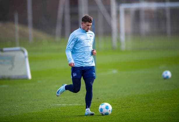 Football, Men, Season 2024 25, 2 Bundesliga, Hertha BSC, Training, Michael Cuisance Hertha BSC , 02 01 2025, Copyright: xSebastianxRäppold MatthiasxKochx