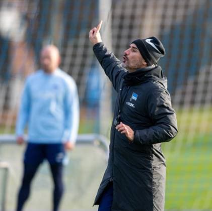 Soccer, Men, Season 2024 25, 2 Bundesliga, Hertha BSC, Training, Coach Cristian Fiel Hertha BSC , 02 01 2025, Copyright: xSebastianxRäppold MatthiasxKochx