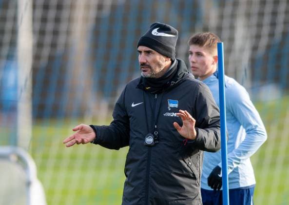 Soccer, Men, Season 2024 25, 2 Bundesliga, Hertha BSC, Training, Coach Cristian Fiel Hertha BSC , 02 01 2025, Copyright: xSebastianxRäppold MatthiasxKochx