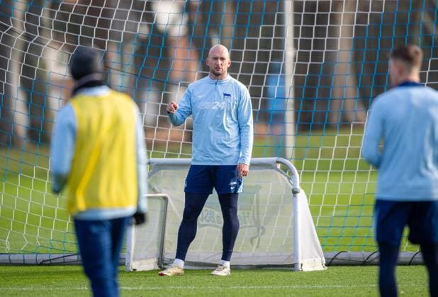 Soccer, Men, Season 2024 25, 2 Bundesliga, Hertha BSC, Training, Toni Leistner Hertha BSC , 02 01 2025, Copyright: xSebastianxRäppold MatthiasxKochx