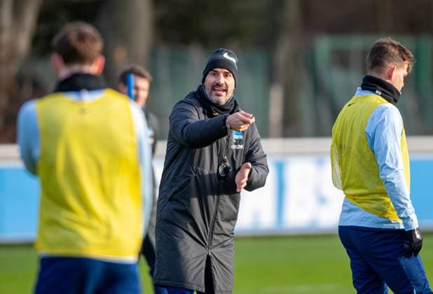Soccer, Men, Season 2024 25, 2 Bundesliga, Hertha BSC, Training, Coach Cristian Fiel Hertha BSC , 02 01 2025, Copyright: xSebastianxRäppold MatthiasxKochx