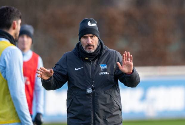 Soccer, Men, Season 2024 25, 2 Bundesliga, Hertha BSC, Training, Coach Cristian Fiel Hertha BSC , 02 01 2025, Copyright: xSebastianxRäppold MatthiasxKochx