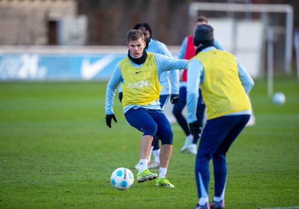 Football, Men, Season 2024 25, 2 Bundesliga, Hertha BSC, Training, Florian Niederlechner Hertha BSC , 02 01 2025, Copyright: xSebastianxRäppold MatthiasxKochx