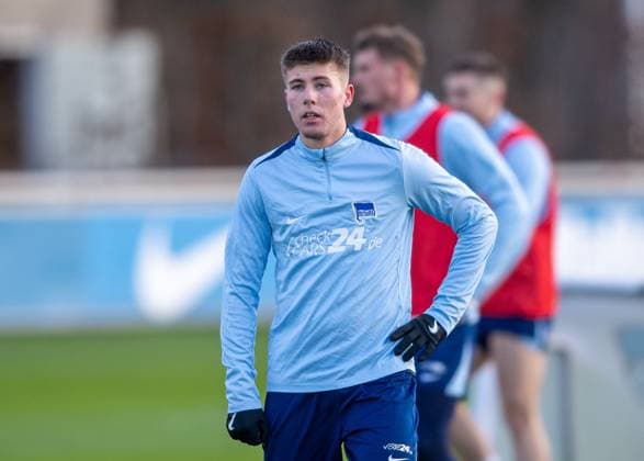 Soccer, Men, Season 2024 25, 2 Bundesliga, Hertha BSC, Training, Gustav Christensen Hertha BSC , 02 01 2025, Copyright: xSebastianxRäppold MatthiasxKochx