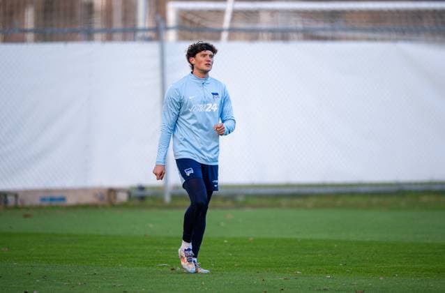 Soccer, Men, Season 2024 25, 2 Bundesliga, Hertha BSC, Training, Fabian Reese Hertha BSC , 02 01 2025, Copyright: xSebastianxRäppold MatthiasxKochx