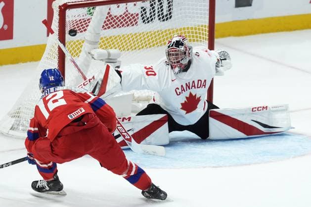January 2, 2025, Ottawa, On, CANADA: p>Czechia forward Eduard Sale (12) scores on Canada goalkeeper Carter George (30) during first period IIHF World Junior Hockey Championship quarterfinal action in Ottawa, Thursday, Jan. 2, 2025. Canada News - January 2, 2025  - ZUMAc35_ 20250102_zaf_c35_072 Copyright: xAdrianxWyldx