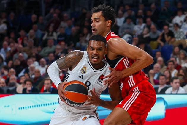3rd January 2025; Wizink Center; Madrid, Spain; Turkish Airlines Euroleague Basketball; Spain, Real Madrid vs FC Bayern Munich; Xavier Rathan-Mayes (Real Madrid)Euroleague Basketball Real Madrid vs Bayern Munich 900 Cordon Press  900 CordonxPress LOF - Euroleague Basketball Real Madrid vs Bayern Munich