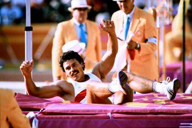 HINGSEN Juergen 10-Kampf Team GER IOC Olympische Sommerspiele 1984 Los Angeles am 08.08.1984 in Los Angeles *** HINGSEN Juergen 10 Fight Team GER IOC Olympic Summer Games 1984 Los Angeles on 08 08 1984 in Los Angeles Copyright: xLacixPerenyix